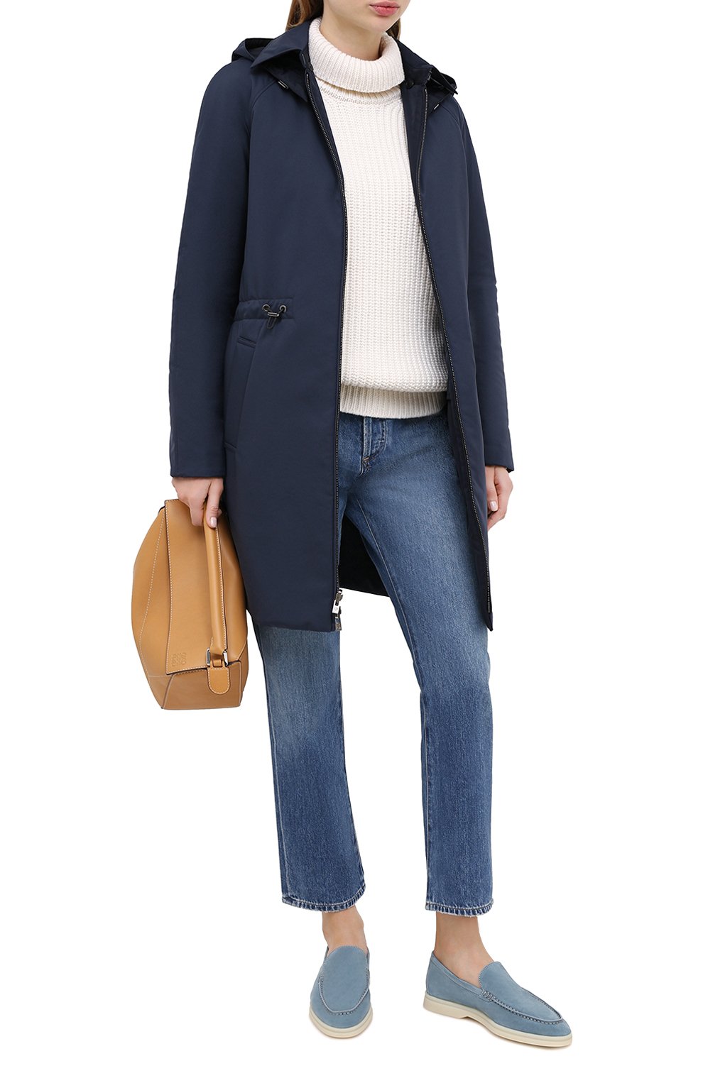 Замшевые лоферы summer walk LORO PIANA голубого цвета по цене 58650 руб., арт. FAI1392, фото 2 Замшевые лоферы summer walk LORO PIANA, арт. FAI1392, фото 2