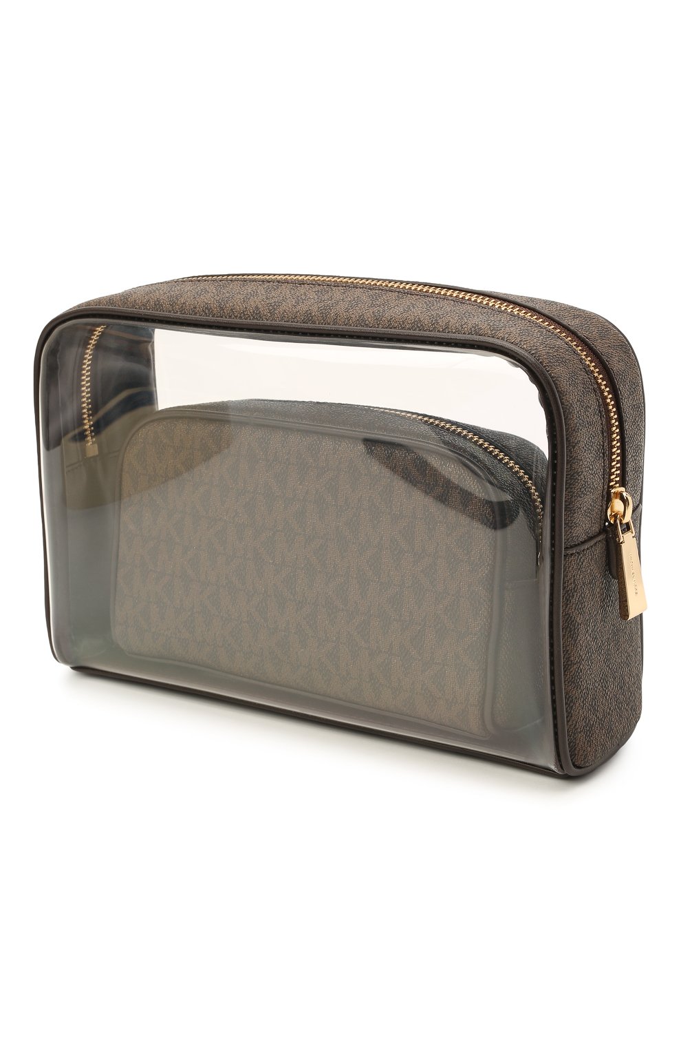 Косметичка MICHAEL MICHAEL KORS коричневого цвета по цене 15750 руб., арт. 34T1GT9T7P, фото 2 Косметичка MICHAEL MICHAEL KORS, арт. 34T1GT9T7P, фото 2