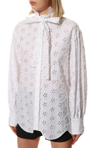 Хлопковая блузка VALENTINO, арт. XB3AB3706GN, фото 3