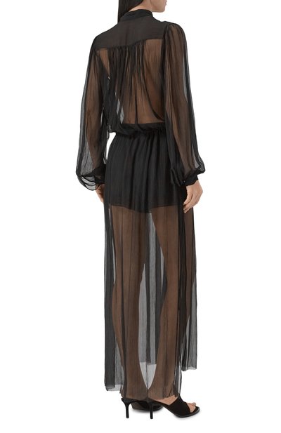 Шелковое платье ANN DEMEULEMEESTER черного цвета по цене 256000 руб., арт. B0013958/FA732, фото 3 Шелковое платье ANN DEMEULEMEESTER, арт. B0013958/FA732, фото 3