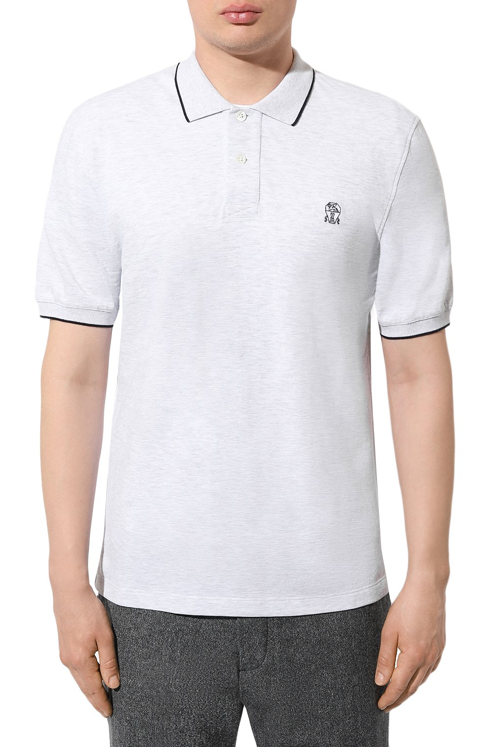 Хлопковое поло BRUNELLO CUCINELLI, арт. ME8549779G, фото 3