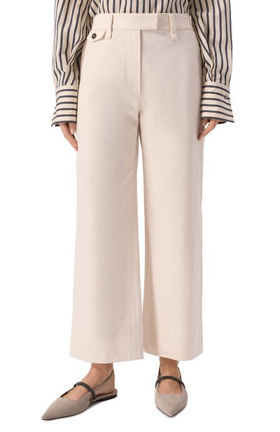 Брюки из хлопка и льна BRUNELLO CUCINELLI, арт. ML145P8833, фото 3