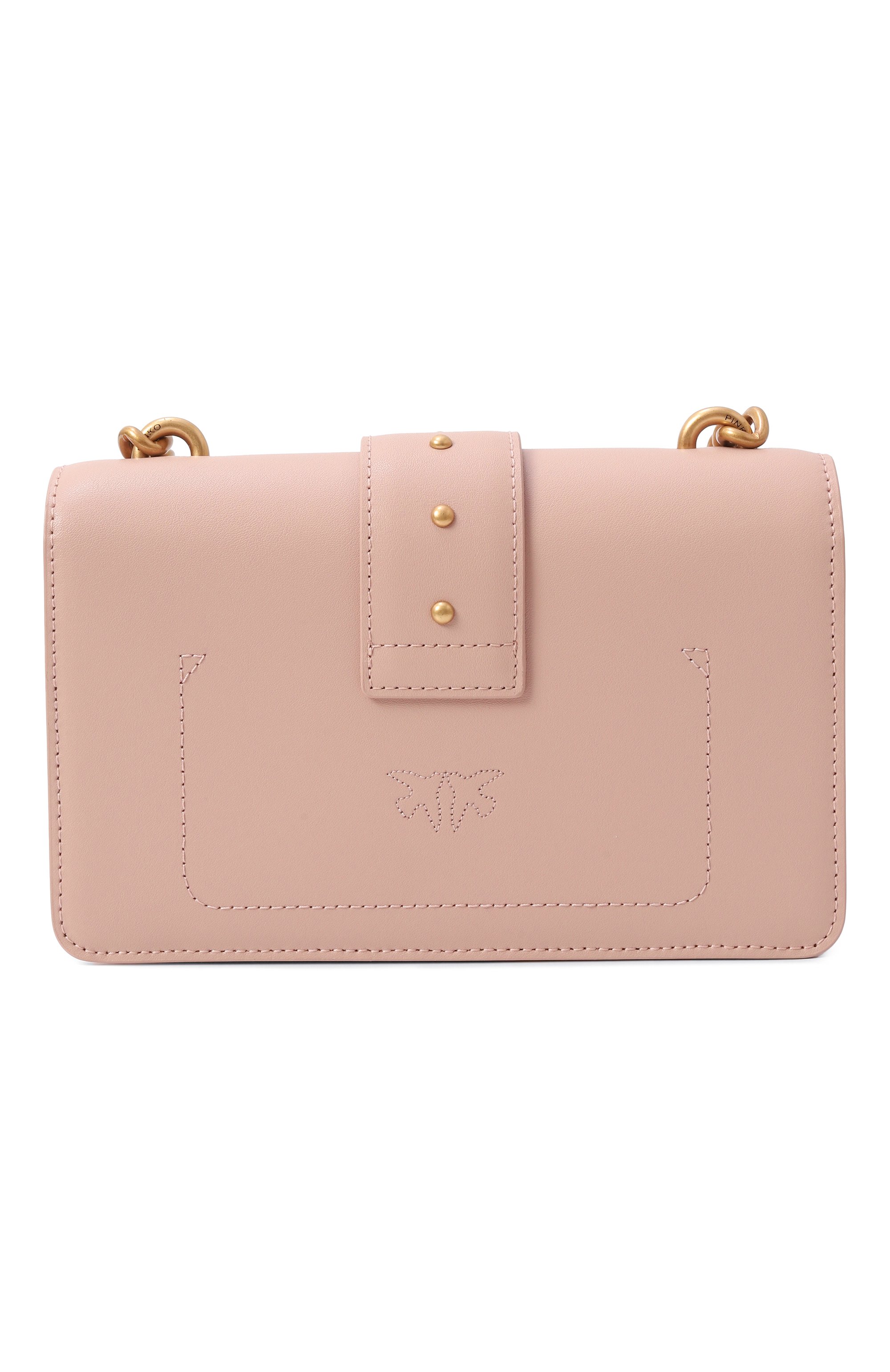 Сумка love one mini PINKO розового цвета по цене 32500 руб., арт. 100059/A0F1, фото 6 Сумка love one mini PINKO, арт. 100059/A0F1, фото 6