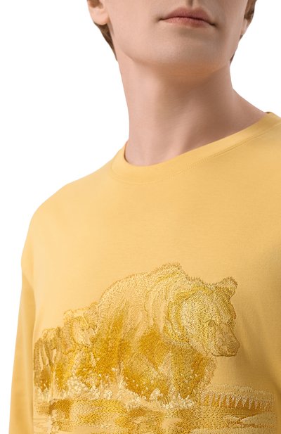 Хлопковая футболка STEFANO RICCI желтого цвета по цене 103000 руб., арт. MNH6205350/LUXT, фото 5 Хлопковая футболка STEFANO RICCI, арт. MNH6205350/LUXT, фото 5