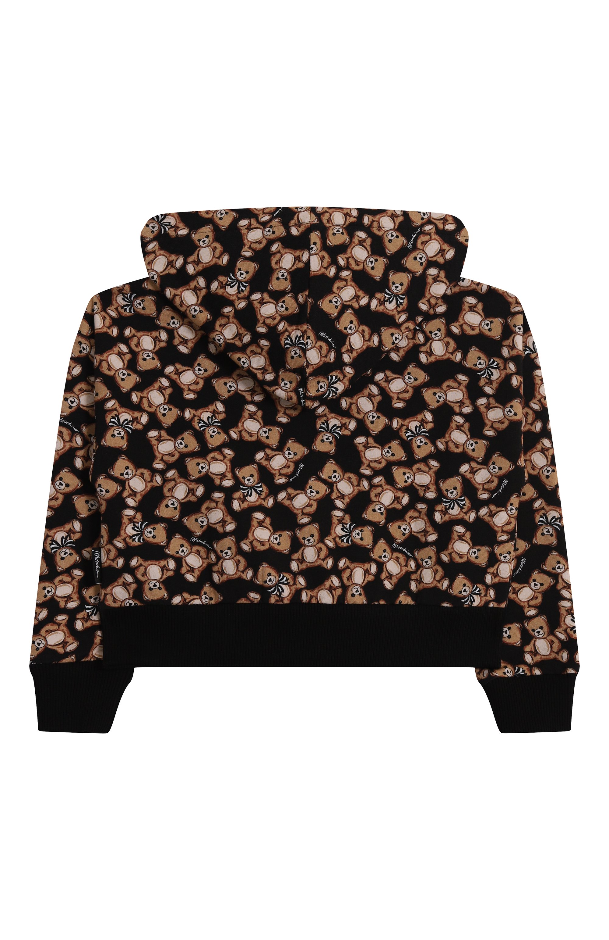 Хлопковая толстовка MOSCHINO черного цвета по цене 22750 руб., арт. HDF06F/LDB6C/10-14, фото 2 Хлопковая толстовка MOSCHINO, арт. HDF06F/LDB6C/10-14, фото 2