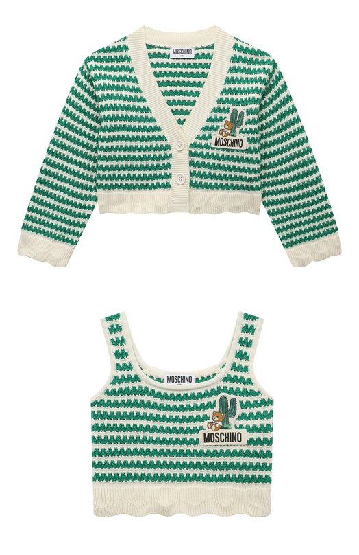 

Комплект из кардигана и топа Moschino, Зелёный