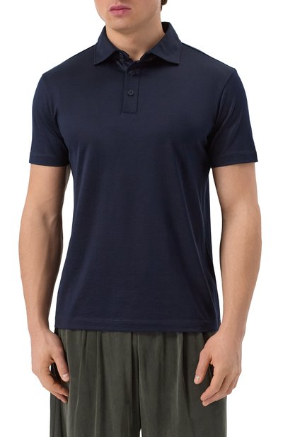 Поло из шелка и хлопка GIORGIO ARMANI, арт. 3KSF74/SJZHZ, фото 3