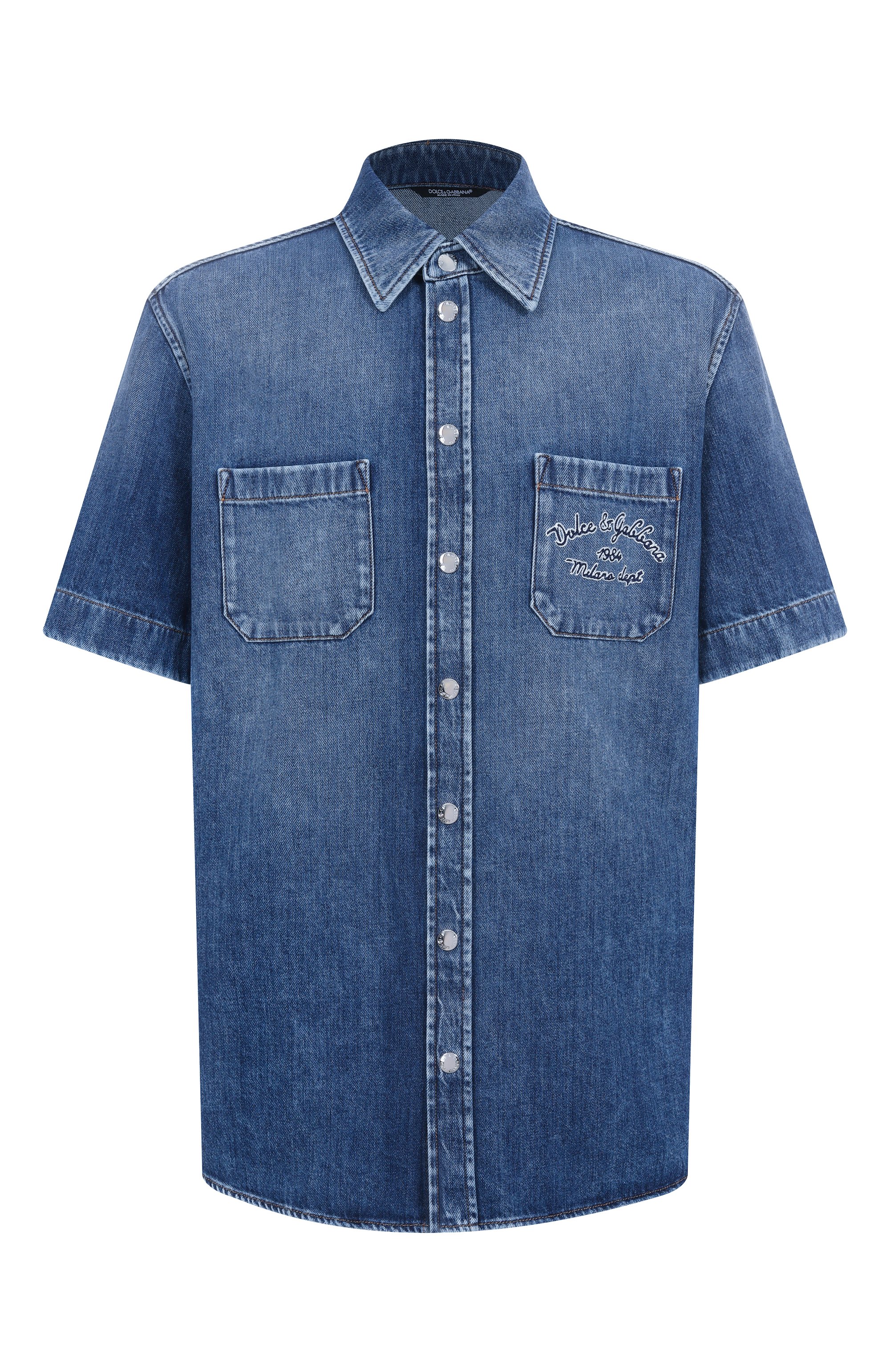 Джинсовая рубашка DOLCE & GABBANA синего цвета по цене 126000 руб., арт. G5MQ8Z/G8MK5, фото 1 Джинсовая рубашка DOLCE & GABBANA, арт. G5MQ8Z/G8MK5, фото 1