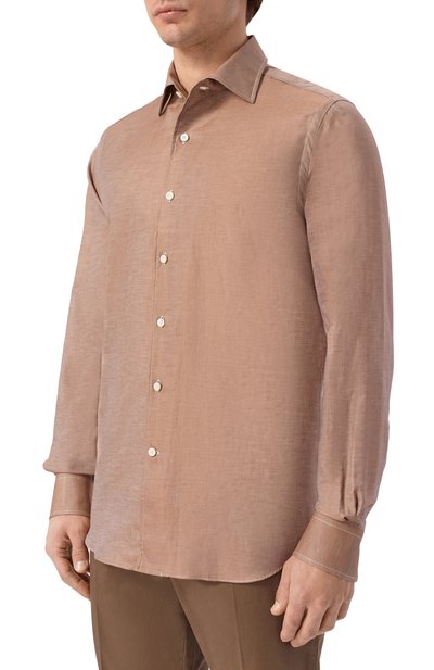 Рубашка из хлопка и льна ALESSANDRO GHERARDI, арт. D0UBLE/7670, фото 3