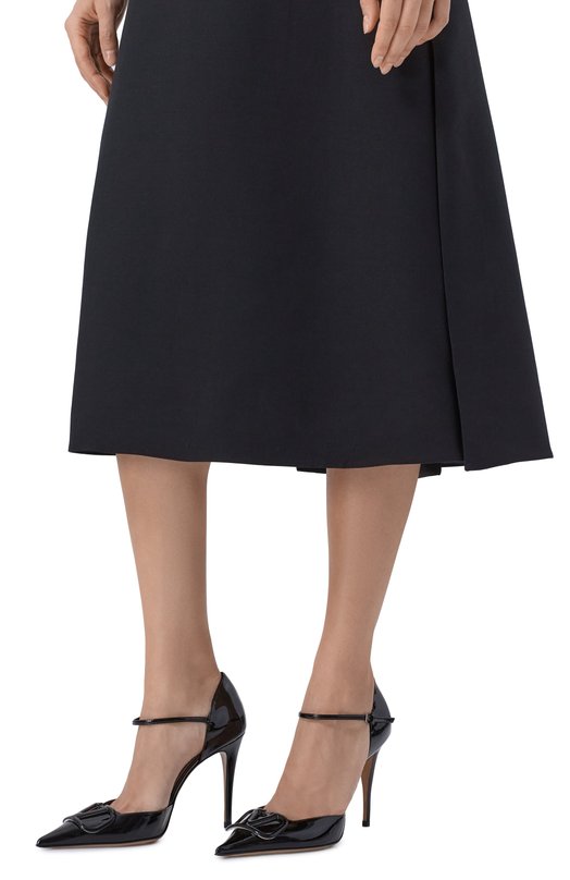 Лакированные туфли VLogo Signature D'Orsay 100 Valentino 8W2S0NN6/TMK Чёрный  8W2S0NN6/TMK Фото 2