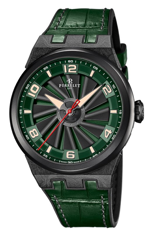 фото Часы turbine carbon forest green perrelet