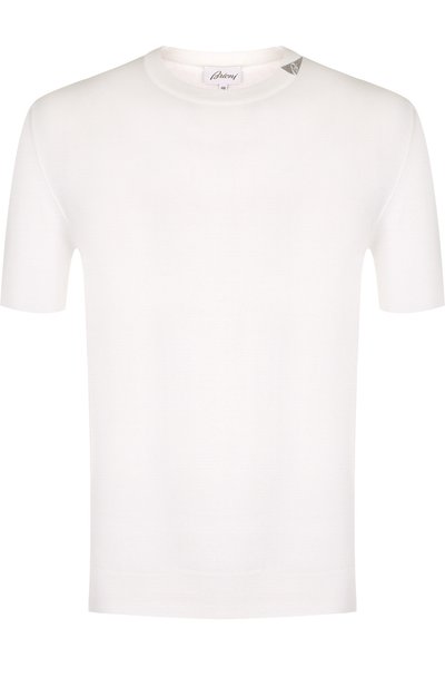 Хлопковый джемпер тонкой вязки с короткими рукавами BRIONI, арт. UMR00L/P7K02, фото 1