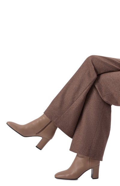 Кожаные ботинки EMPORIO ARMANI бежевого цвета по цене 79950 руб., арт. EW002916/AF14915, фото 2 Кожаные ботинки EMPORIO ARMANI, арт. EW002916/AF14915, фото 2