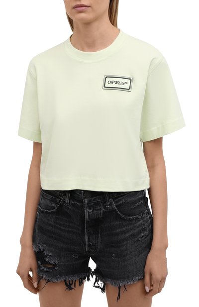 Хлопковая футболка OFF-WHITE, арт. 0WAA090S21JER004, фото 3
