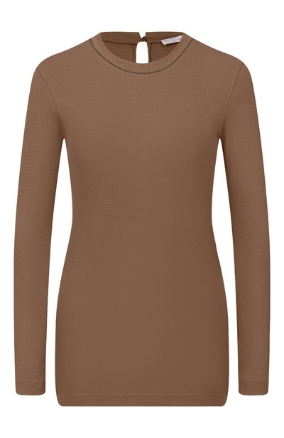 Женская хлопковый лонгслив BRUNELLO CUCINELLI, арт. MPTC8BJ300