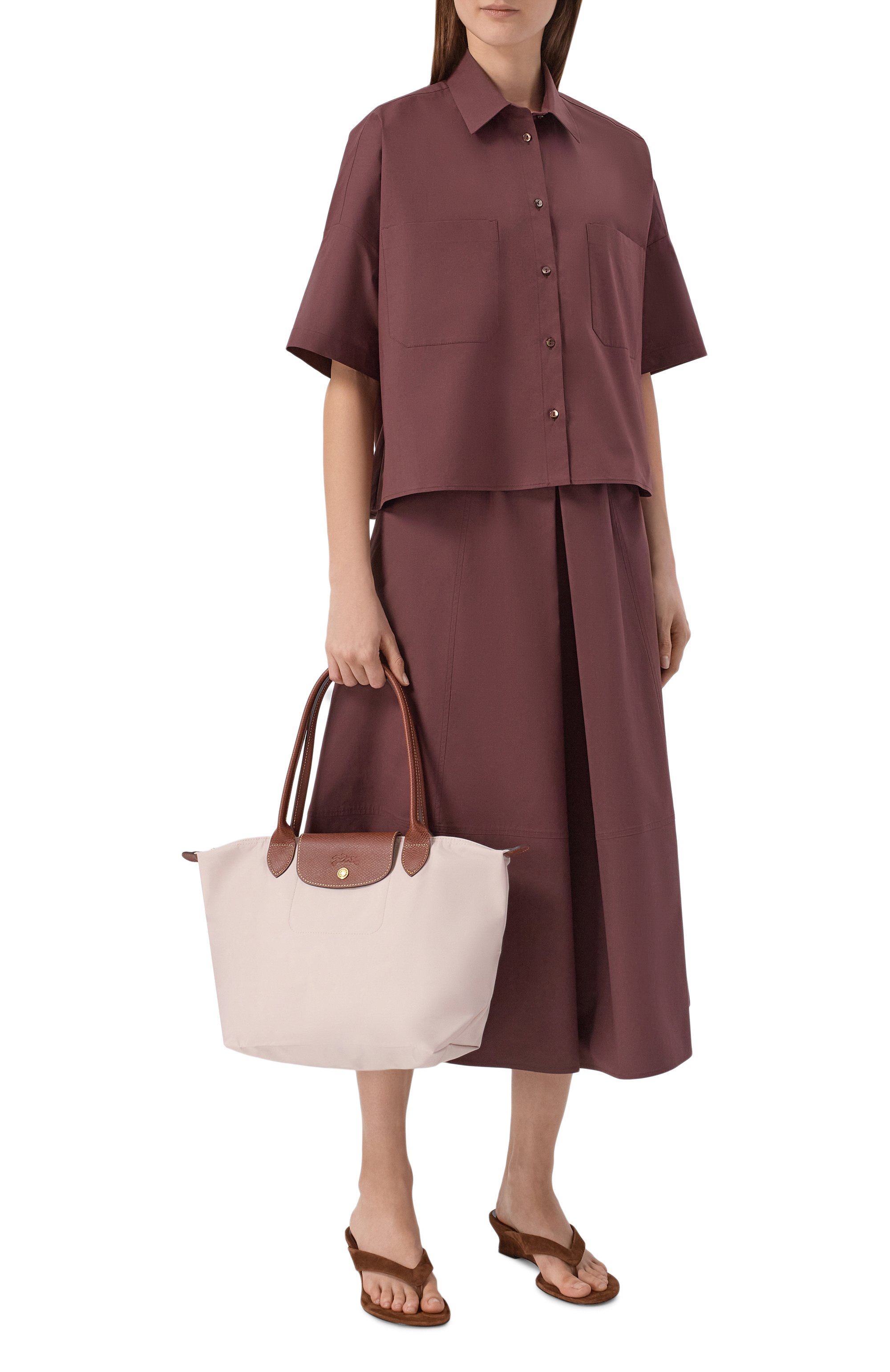 Сумка le pliage original medium LONGCHAMP кремового цвета по цене 19950 руб., арт. L2605089/089, фото 3 Сумка le pliage original medium LONGCHAMP, арт. L2605089/089, фото 3