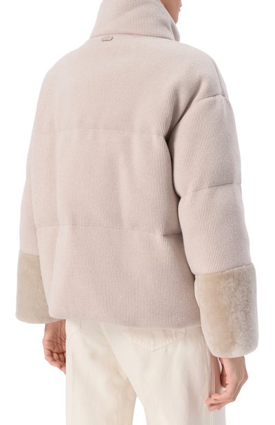 Кашемировый пуховик с меховой отделкой AGNONA, арт. TH0823E/M7003E, фото 4