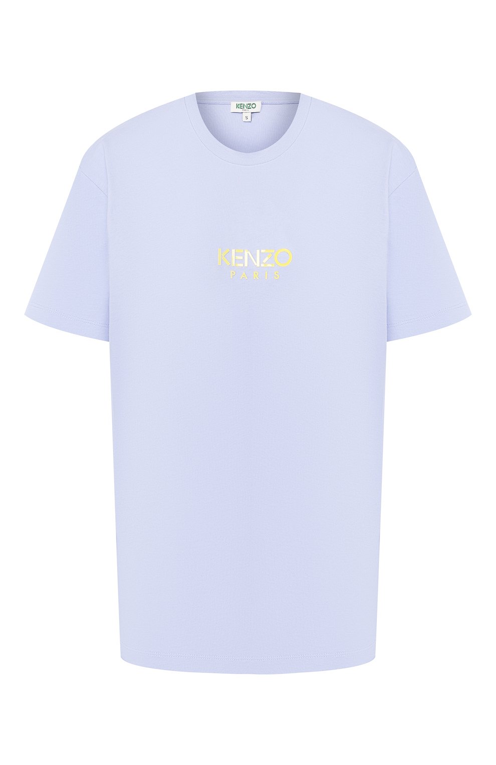 Хлопковая футболка KENZO сиреневого цвета по цене 12100 руб., арт. FA52TS955937, фото 1 Хлопковая футболка KENZO, арт. FA52TS955937, фото 1