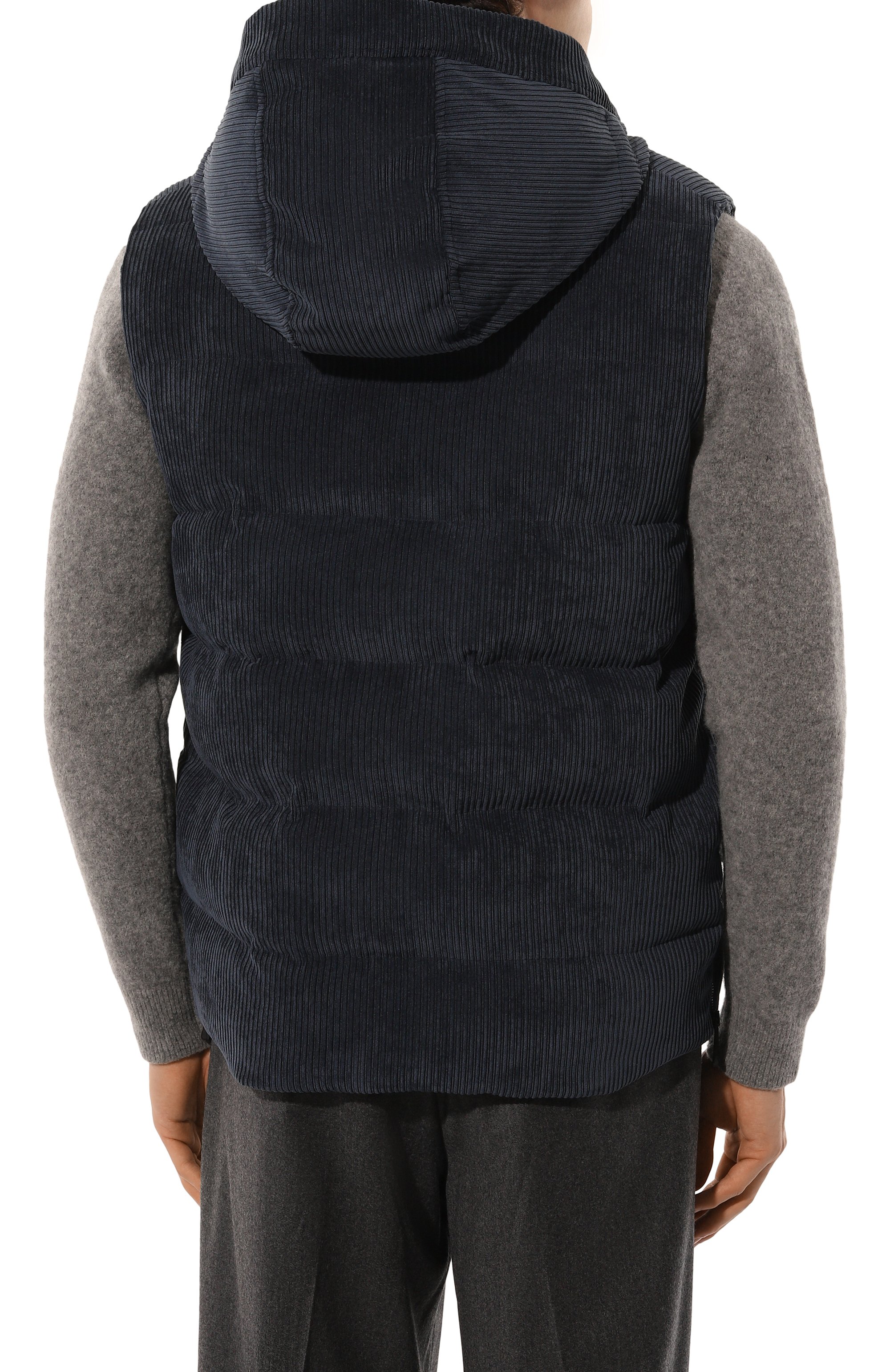 Утепленный жилет из вельвета KITON, арт. UGK079K0234F, фото 4