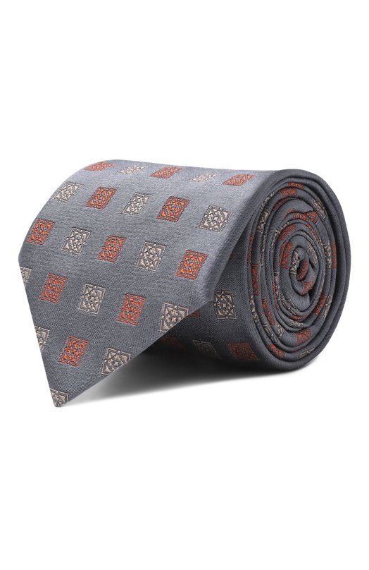 Шелковый галстук Brunello Cucinelli MX8600018 Серый MX8600018