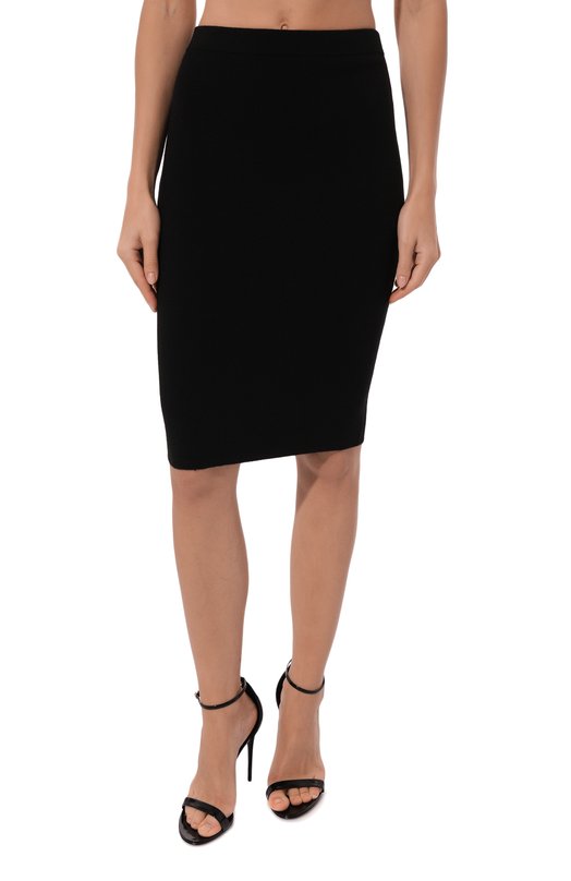 Шерстяная юбка Saint Laurent 758123/Y76HG Чёрный  758123/Y76HG Фото 3
