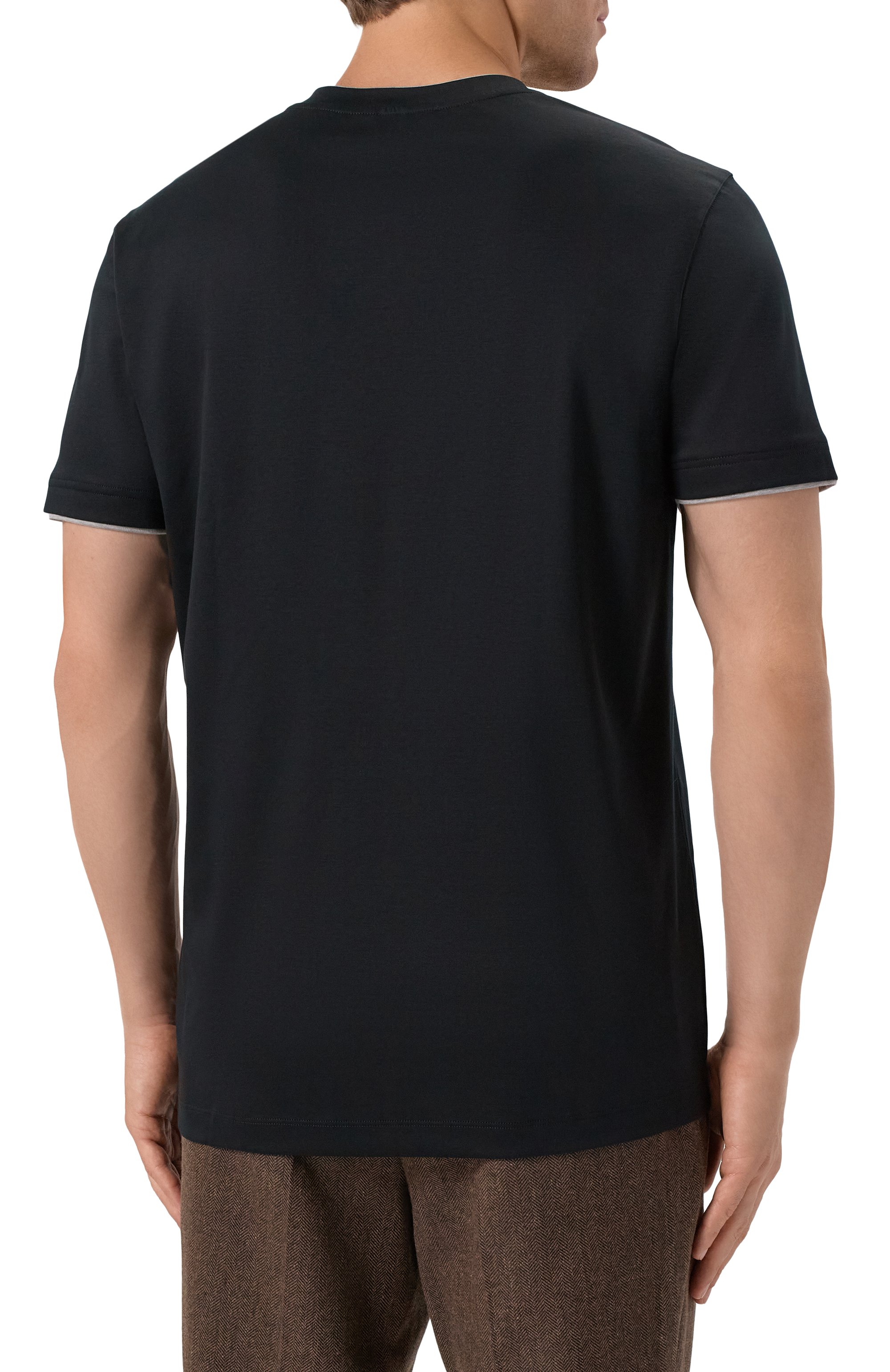 Хлопковая футболка VAN LAACK черного цвета по цене 19750 руб., арт. VL-PIL0S-F/180031, фото 4 Хлопковая футболка VAN LAACK, арт. VL-PIL0S-F/180031, фото 4