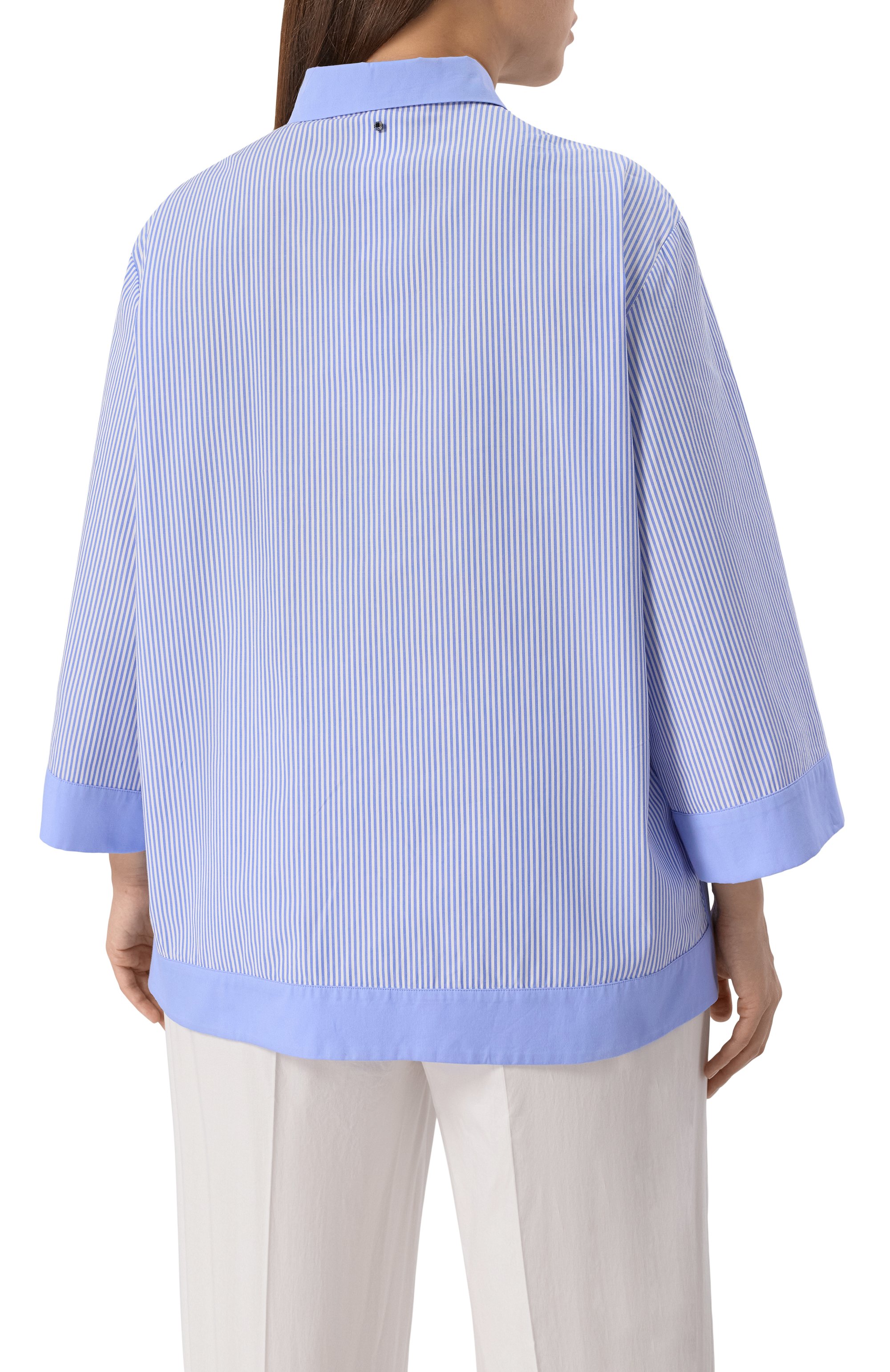 Хлопковая блузка MARINA SPORT голубого цвета по цене 39950 руб., арт. GELA, фото 4 Хлопковая блузка MARINA SPORT, арт. GELA, фото 4