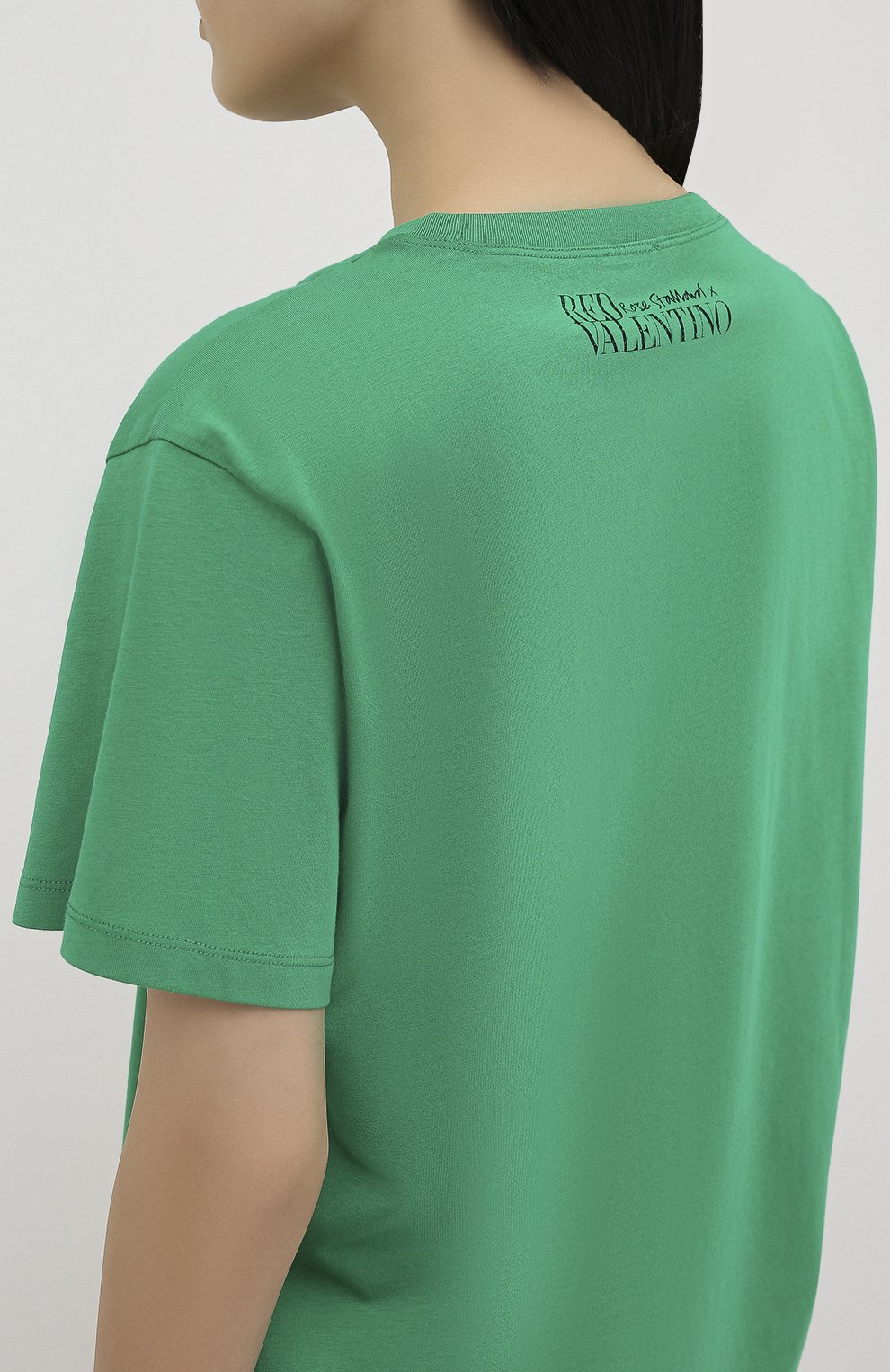 Хлопковая футболка REDVALENTINO зеленого цвета по цене 15800 руб., арт. UR3MG07I/5A2, фото 5 Хлопковая футболка REDVALENTINO, арт. UR3MG07I/5A2, фото 5