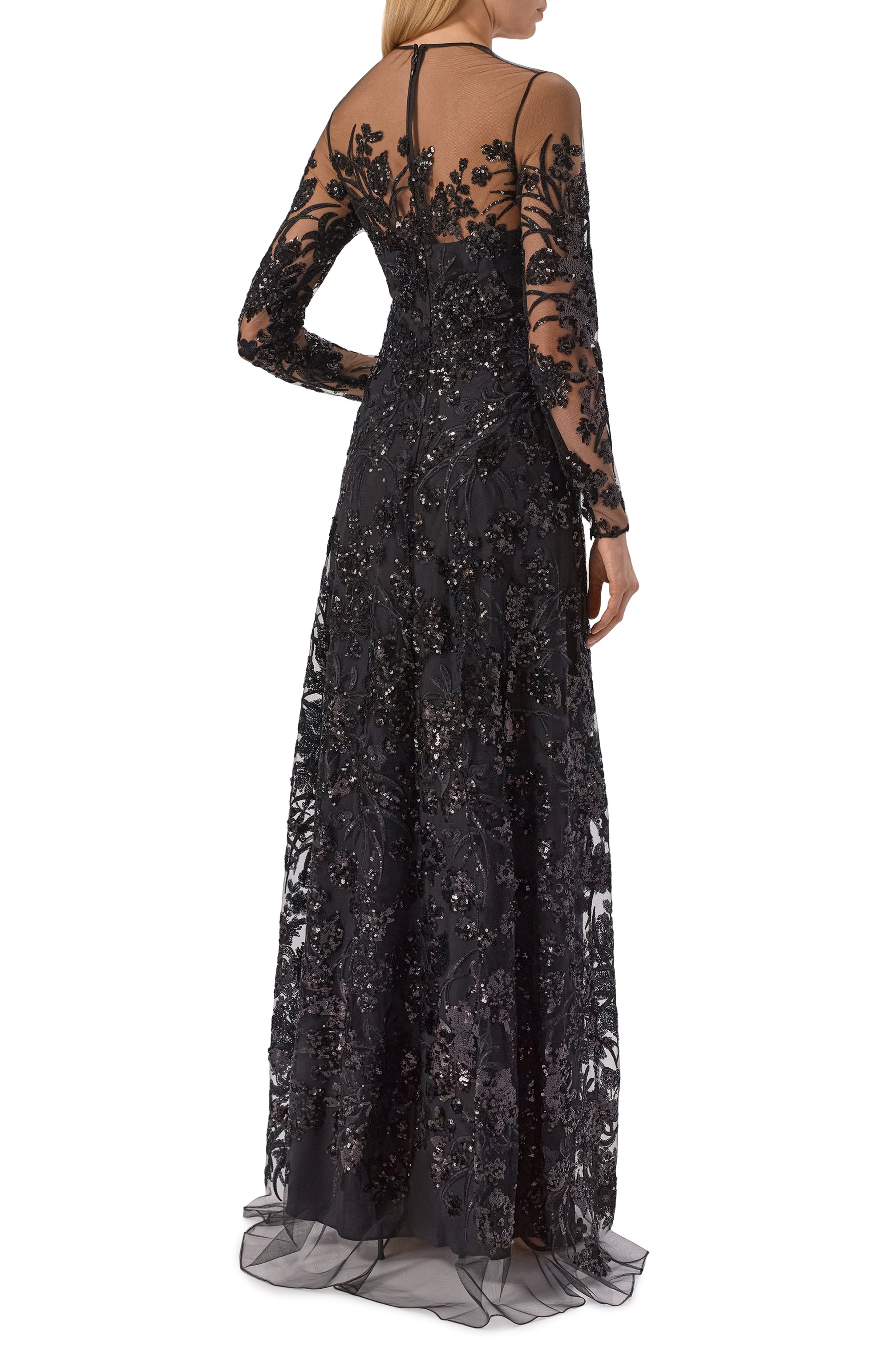 Платье с отделкой пайетками ZUHAIR MURAD, арт. RDR26051/TUEM016, фото 3