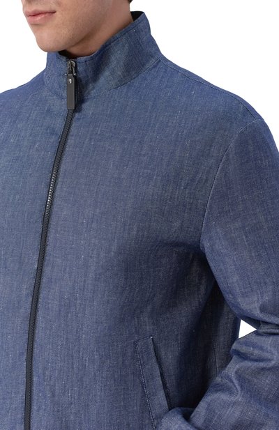 Бомбер изо льна и хлопка CANALI, арт. 041087U/SG03468, фото 5