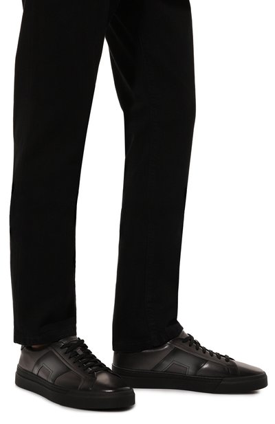 Кожаные кеды gloria SANTONI, арт. MBGG22018NE0RG0N, фото 3