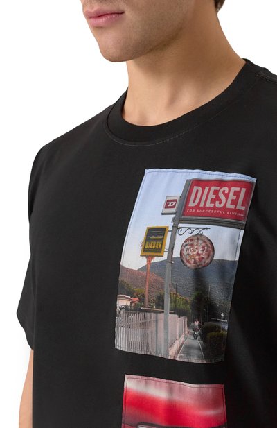 Хлопковая футболка DIESEL, арт. A19467/0PLAT, фото 5