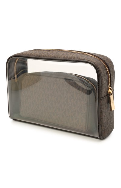 Косметичка MICHAEL MICHAEL KORS коричневого цвета по цене 15750 руб., арт. 34T1GT9T7P, фото 2 Косметичка MICHAEL MICHAEL KORS, арт. 34T1GT9T7P, фото 2