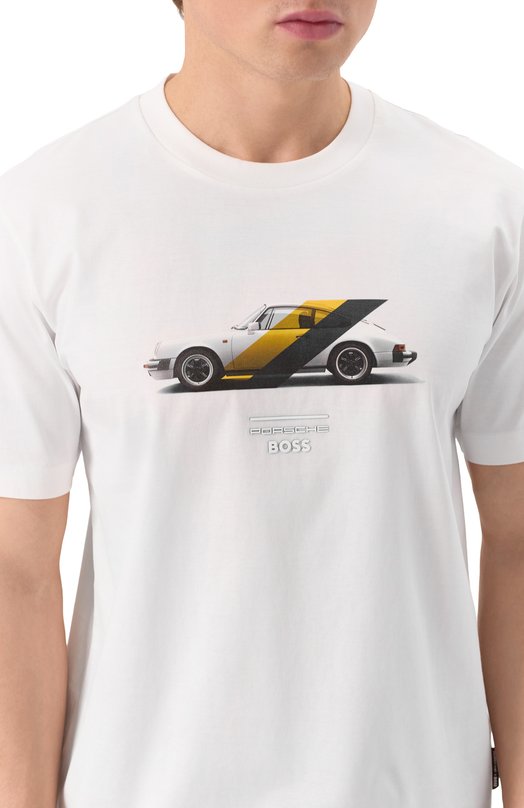 Хлопковая футболка BOSS x Porsche BOSS 50531455 Белый  50531455 Фото 5