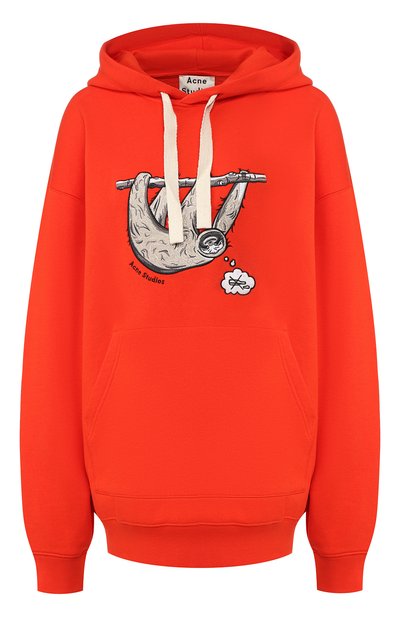 Женский хлопковое худи ACNE STUDIOS, арт. CI0026/W