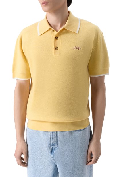 Шерстяное поло DROLE DE MONSIEUR желтого цвета по цене 35700 руб., арт. J-P0194-W0007-LYL, фото 3 Шерстяное поло DROLE DE MONSIEUR, арт. J-P0194-W0007-LYL, фото 3