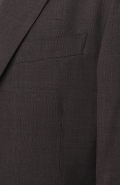 Мужской шерстяной костюм CORNELIANI темно-коричневого цвета, арт. 25X007-2518425_SET | Фото 8 (Материал сплава: Проставлено; Материал внешний: Шерсть; Драгоценные камни: Проставлено; Рукава: Длинные; Костюмы М: Однобортный; Стили: Классический)