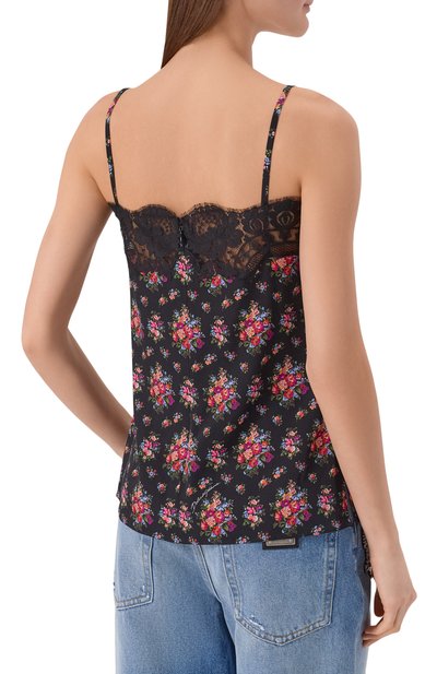 Топ из шелка и хлопка DOLCE & GABBANA, арт. F7BG9T/FSA78, фото 4