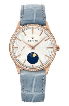 Женские часы moonphase ZENITH бесцветного цвета, арт. 22.3200.692/01.C832 | Фото 1 (Механизм: Автомат; Материал корпуса: Розовое золото; Региональные ограничения белый список (Axapta Mercury): Не проставлено; Нос: Не проставлено; Цвет циферблата: Серебристый)