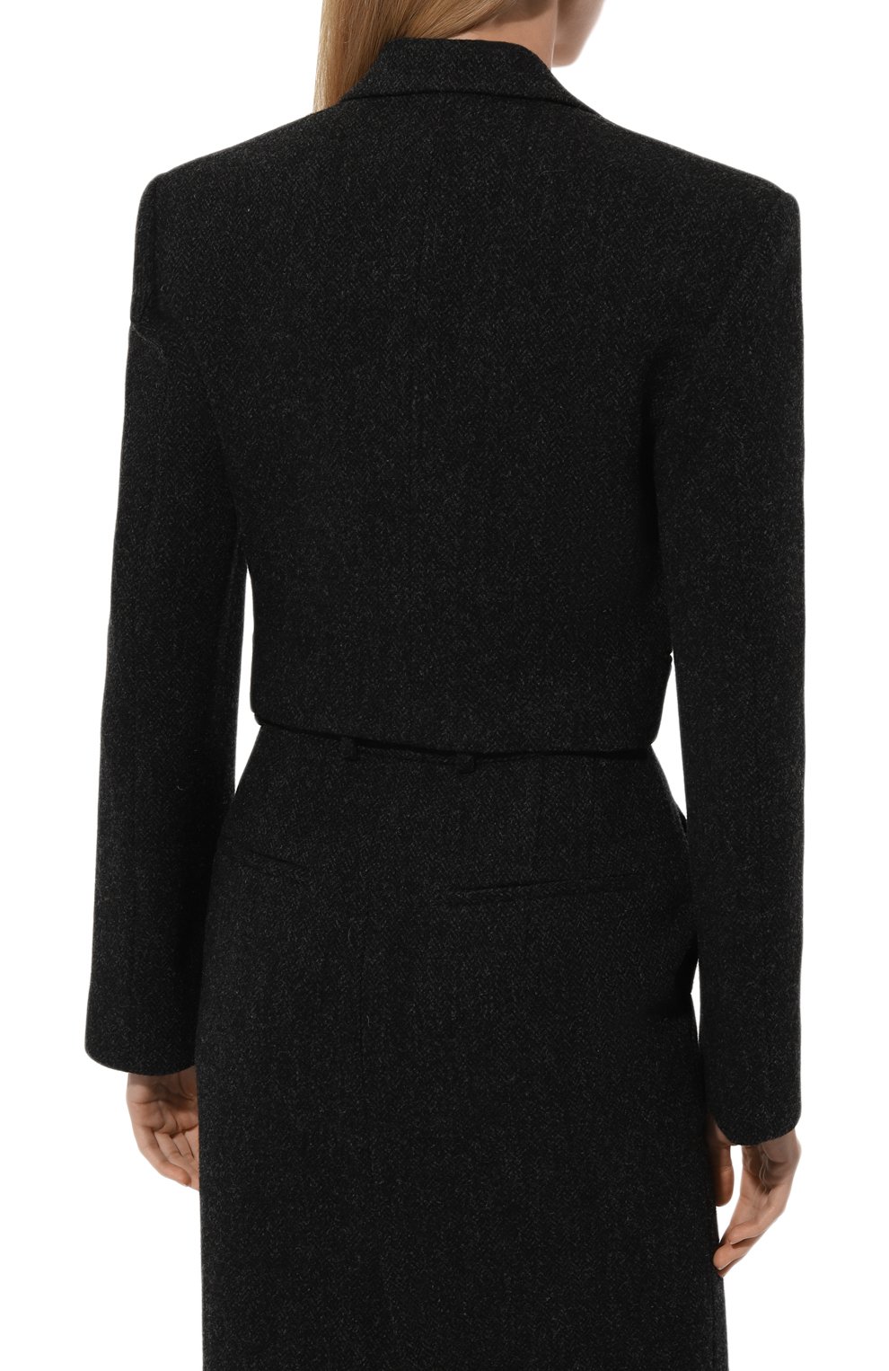 Шерстяной жакет PETAR PETROV темно-серого цвета по цене 161500 руб., арт. F24J12, фото 4 Шерстяной жакет PETAR PETROV, арт. F24J12, фото 4