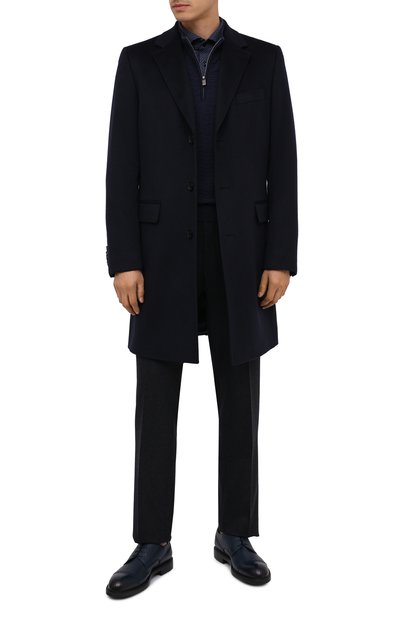 Рубашка BOSS темно-синего цвета по цене 15450 руб., арт. 50439972, фото 2 Рубашка BOSS, арт. 50439972, фото 2