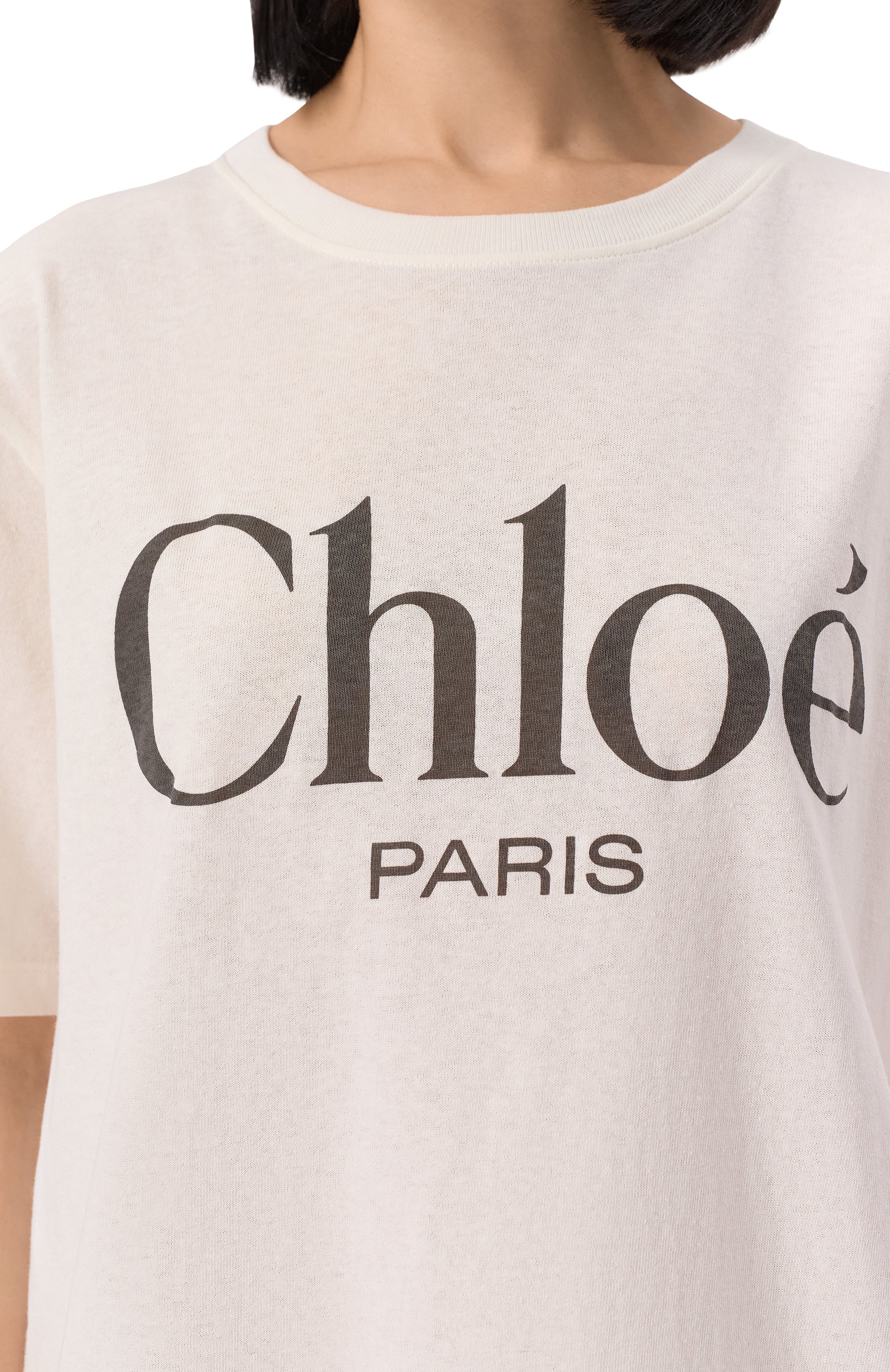Хлопковая футболка CHLOÉ, арт. CH25SJH20191, фото 5