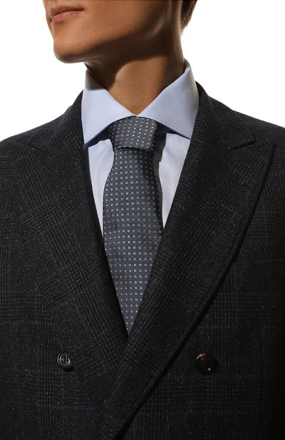 Шелковый галстук KITON синего цвета по цене 29350 руб., арт. UCRVKLC03H02, фото 2 Шелковый галстук KITON, арт. UCRVKLC03H02, фото 2