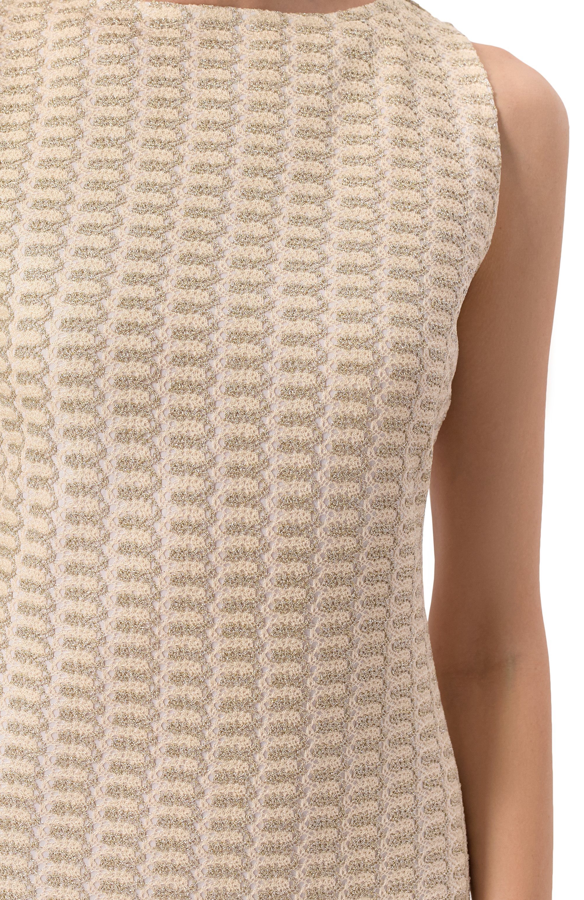Платье из вискозы MISSONI бежевого цвета по цене 149500 руб., арт. DS25SG1N/BR010R, фото 5 Платье из вискозы MISSONI, арт. DS25SG1N/BR010R, фото 5