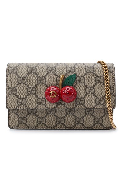 Сумка sparkling cherries GUCCI бежевого цвета по цене 82550 руб., арт. 481291/K9GXT, фото 5 Сумка sparkling cherries GUCCI, арт. 481291/K9GXT, фото 5