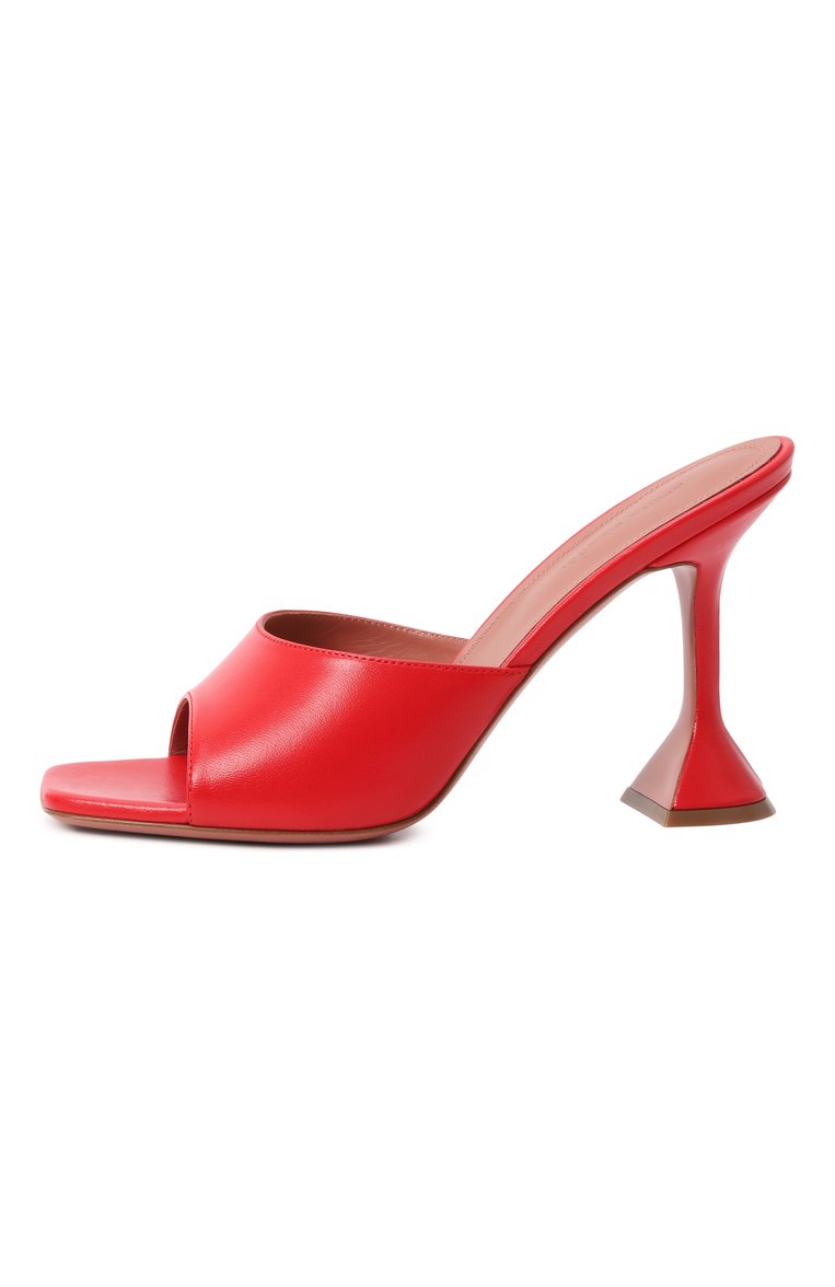 Женские кожаные мюли lupita AMINA MUADDI красного цвета, арт. LUPITA SLIPPER/PATENT/WHITE | Фото 4 (Подошва: Плоская; Материал сплава: Проставлено; Драгоценные камни: Проставлено; Материал внешний: Натуральная кожа; Каблук высота: Высокий; Материал внутренний: Натуральная кожа; Каблук тип: Фигурный)