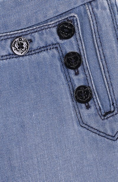 Джинсы свободного кроя с манжетами и декоративными пуговицами CHLOÉ, арт. C14540/6A-12A, фото 3