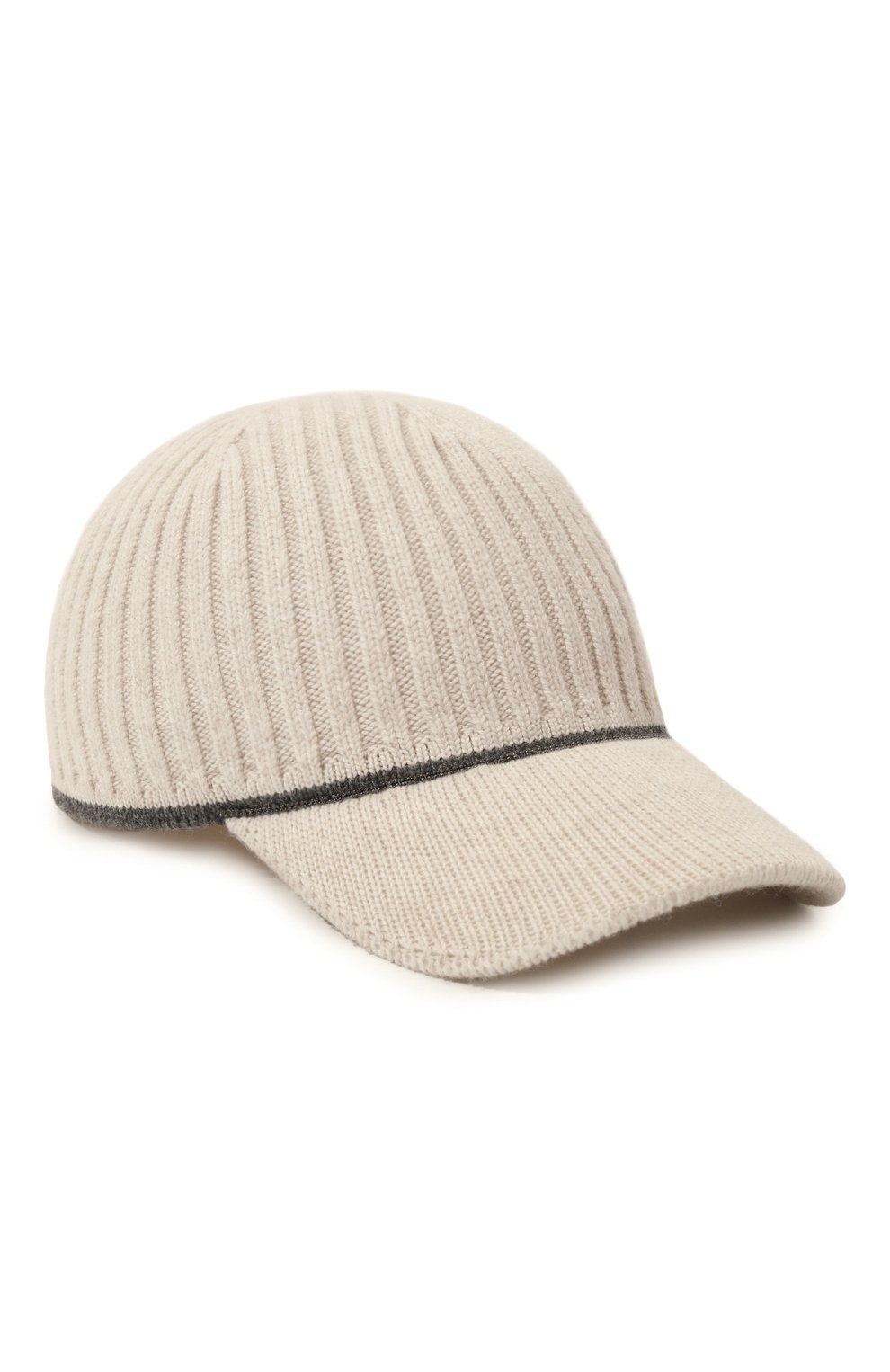 Бейсболка из шерсти и кашемира BRUNELLO CUCINELLI кремового цвета по цене 65950 руб., арт. MCAP9A006P, фото 1 Бейсболка из шерсти и кашемира BRUNELLO CUCINELLI, арт. MCAP9A006P, фото 1