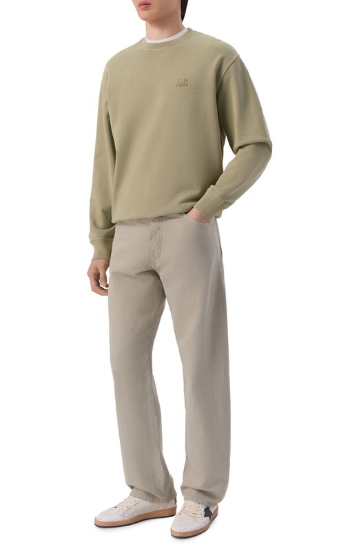 Хлопковый свитшот C.P. Company 20CMSS036B/110044R Хаки  20CMSS036B/110044R Фото 2