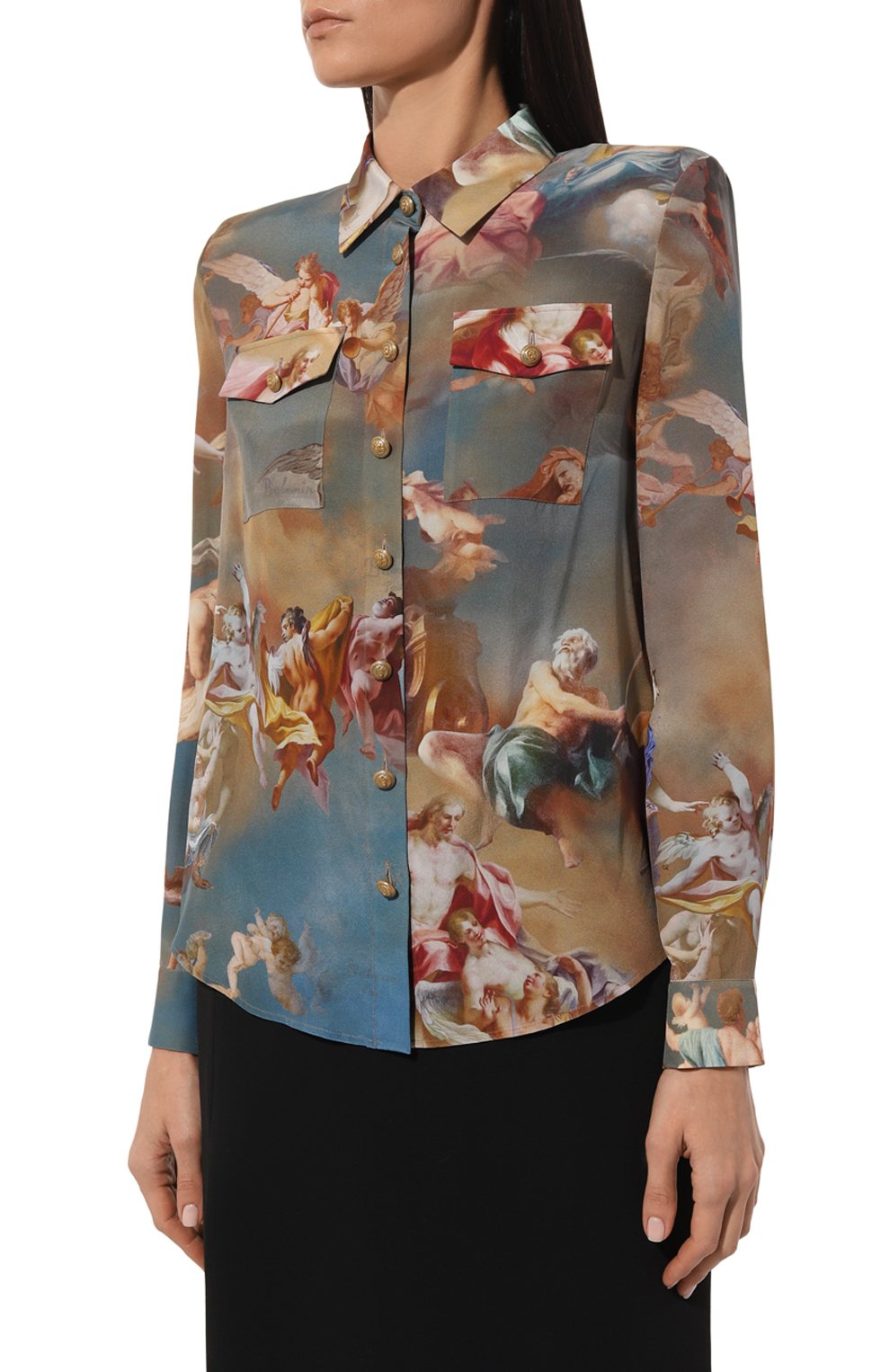 Шелковая блузка BALMAIN, арт. AF0HS050SC24, фото 3